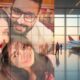 Aishwarya Rai Bachchan and Abhishek Bachchan at Mumbai airport with daughter Aaradhya